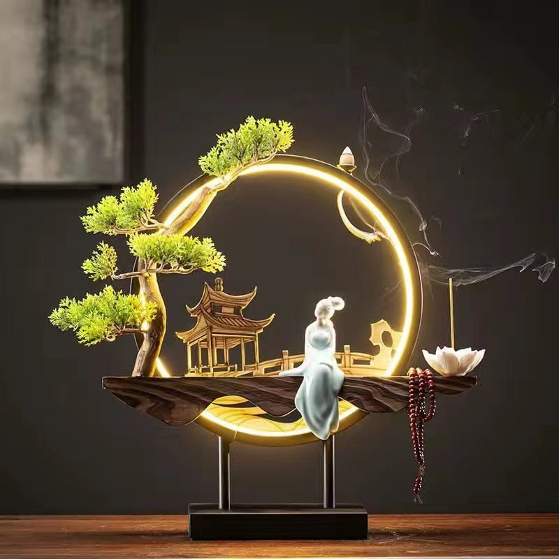 Zen Incense Burner Table Lamp